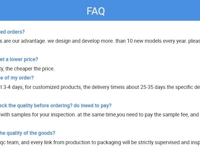 FAQ support