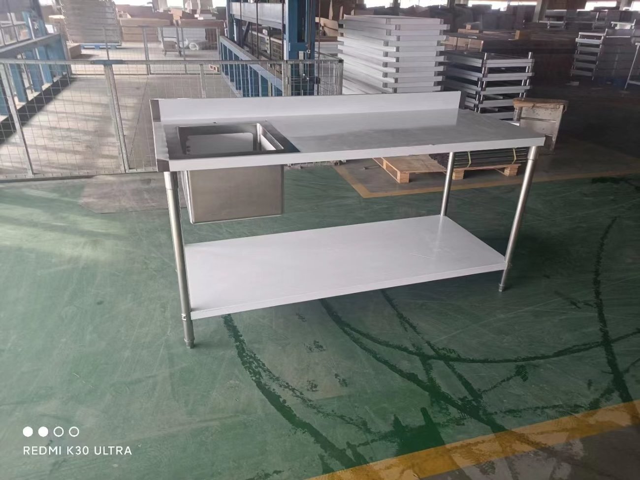 Sink with drainboard